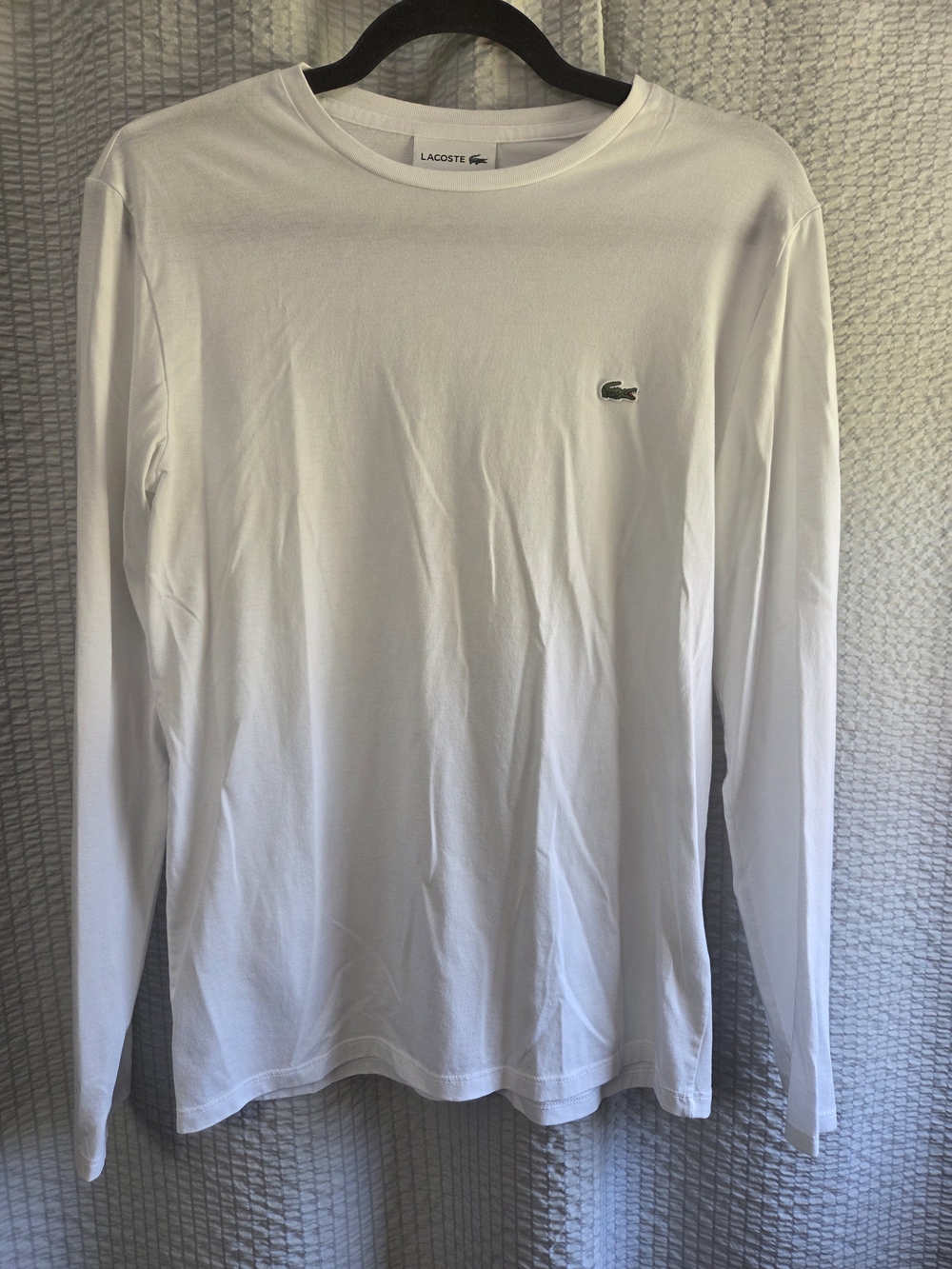 Lacoste White Long Sleeve Crew Neck Shirt